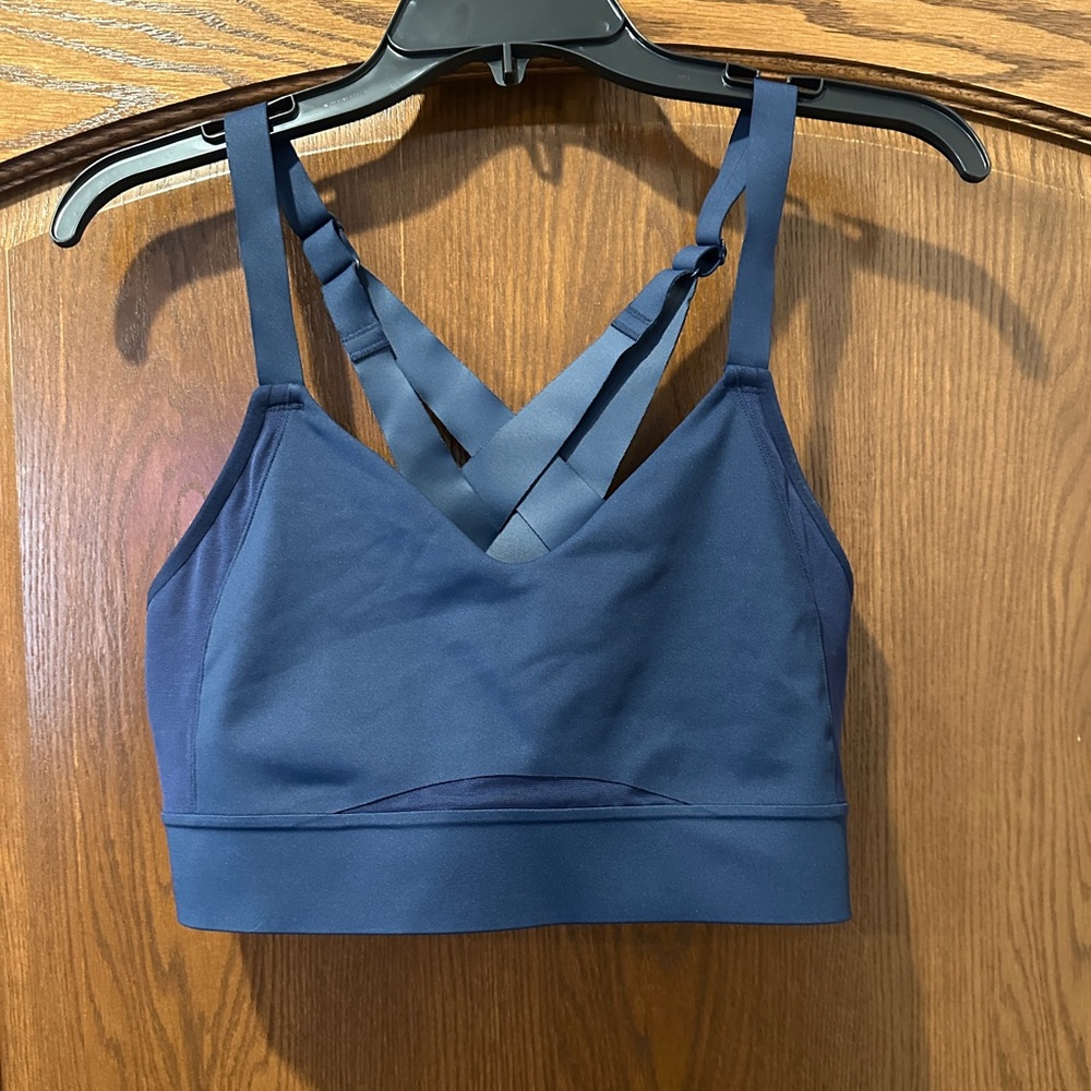 Brooks Navy Blue Strappy Sports Bra